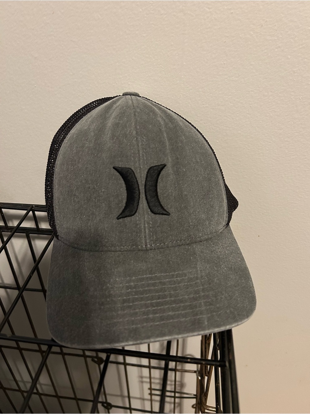 Hurley Grey and Black Mesh Trucker Hat